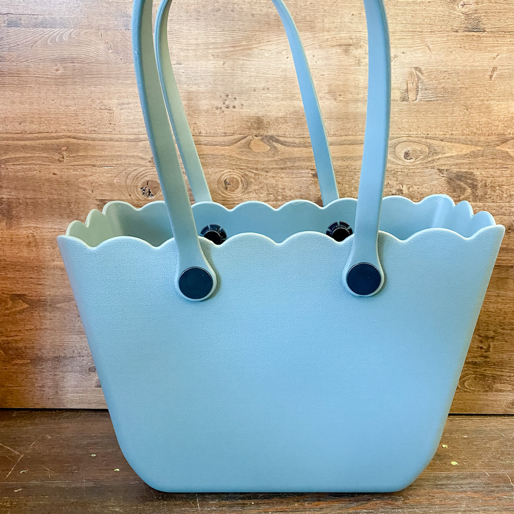Rose Scalloped Versa Tote - Teal - Lyla's: Clothing, Decor & More - Plano Boutique