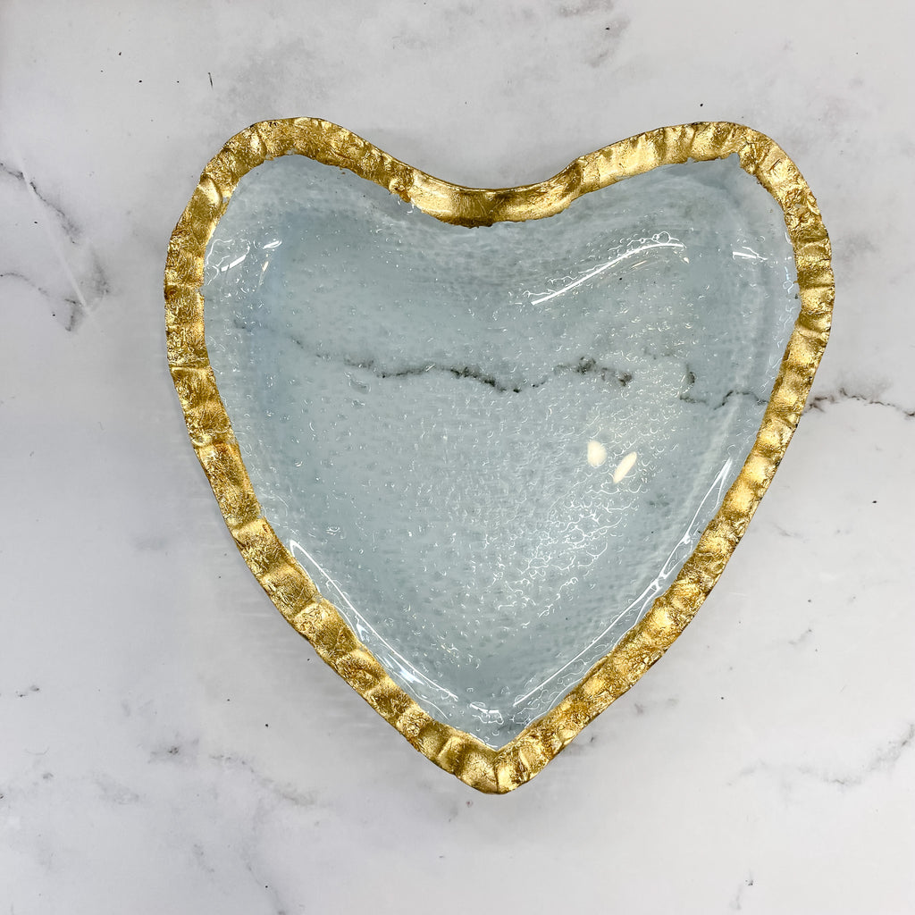 Heart Glass Trinket Dish - Lyla's: Clothing, Decor & More - Plano Boutique