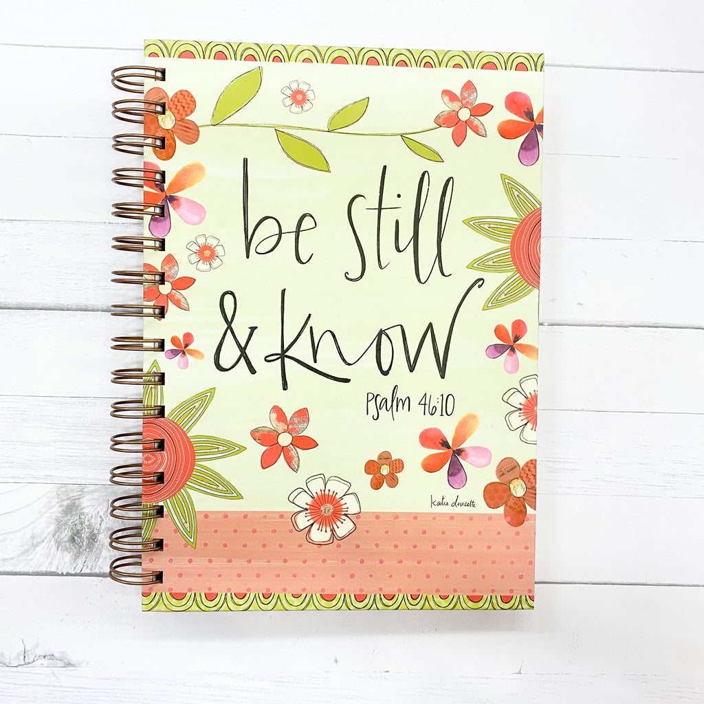 Be Still & Know Floral Print Wire Journal - Lyla's: Clothing, Decor & More - Plano Boutique