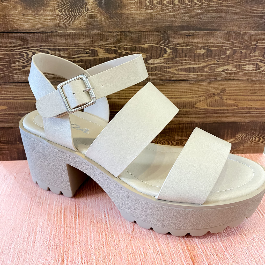 Nude Strappy Sandal - Lyla's: Clothing, Decor & More - Plano Boutique