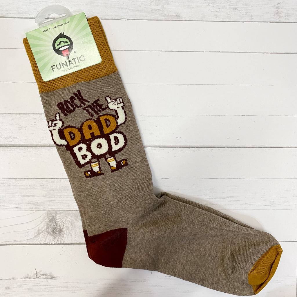 Rock the Dad Bod Mens Socks - Lyla's: Clothing, Decor & More - Plano Boutique