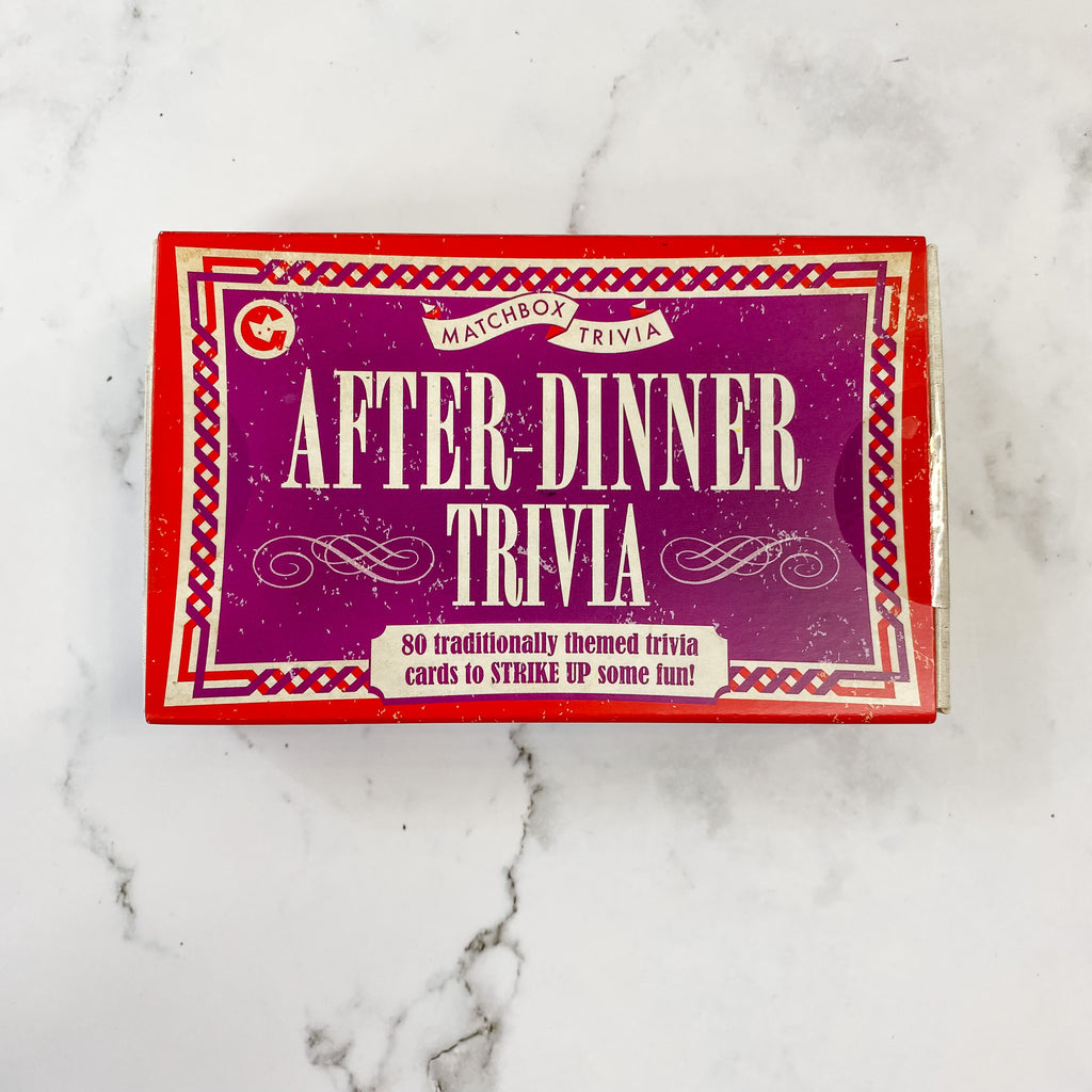 After-Dinner Trivia Matchbox Trivia by Ginger Fox - Lyla's: Clothing, Decor & More - Plano Boutique