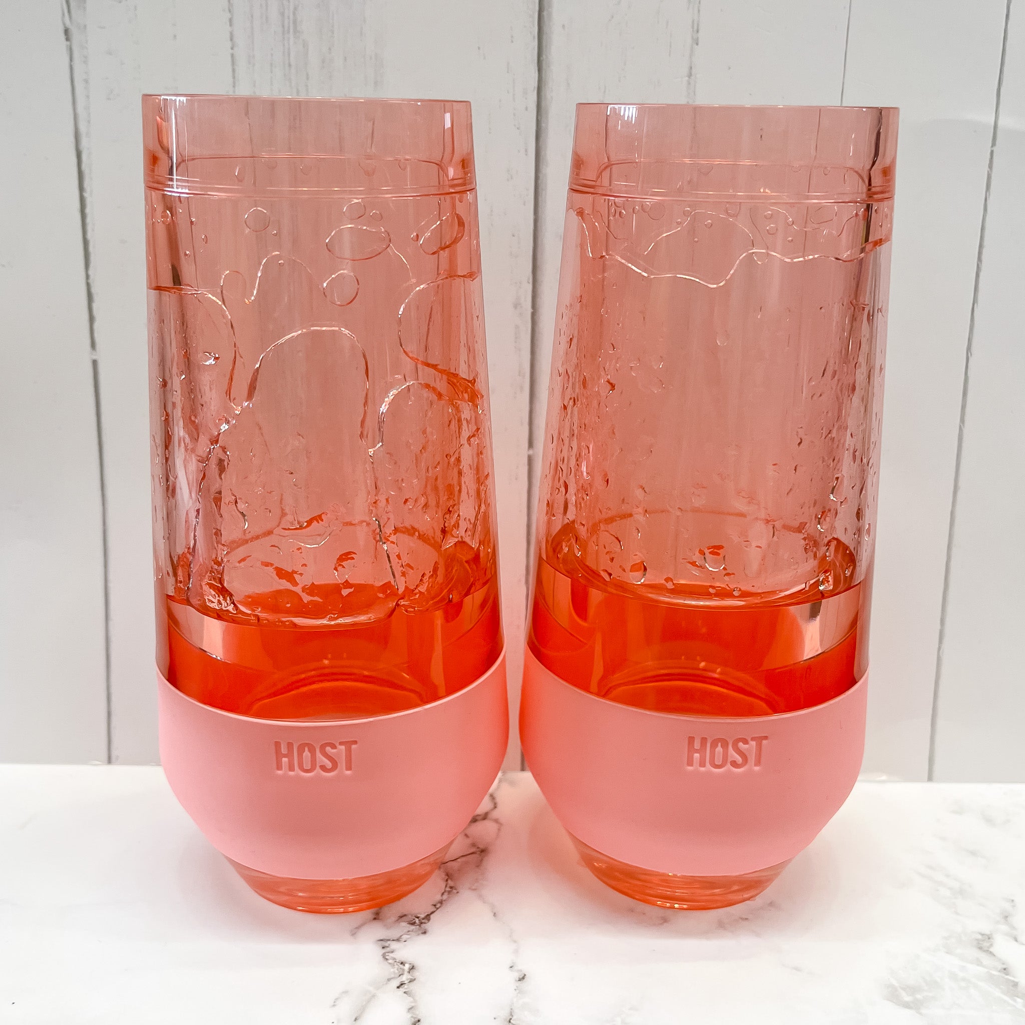 HOST Wine FREEZE Cooling Cup in Marble Set of 4 by HOST