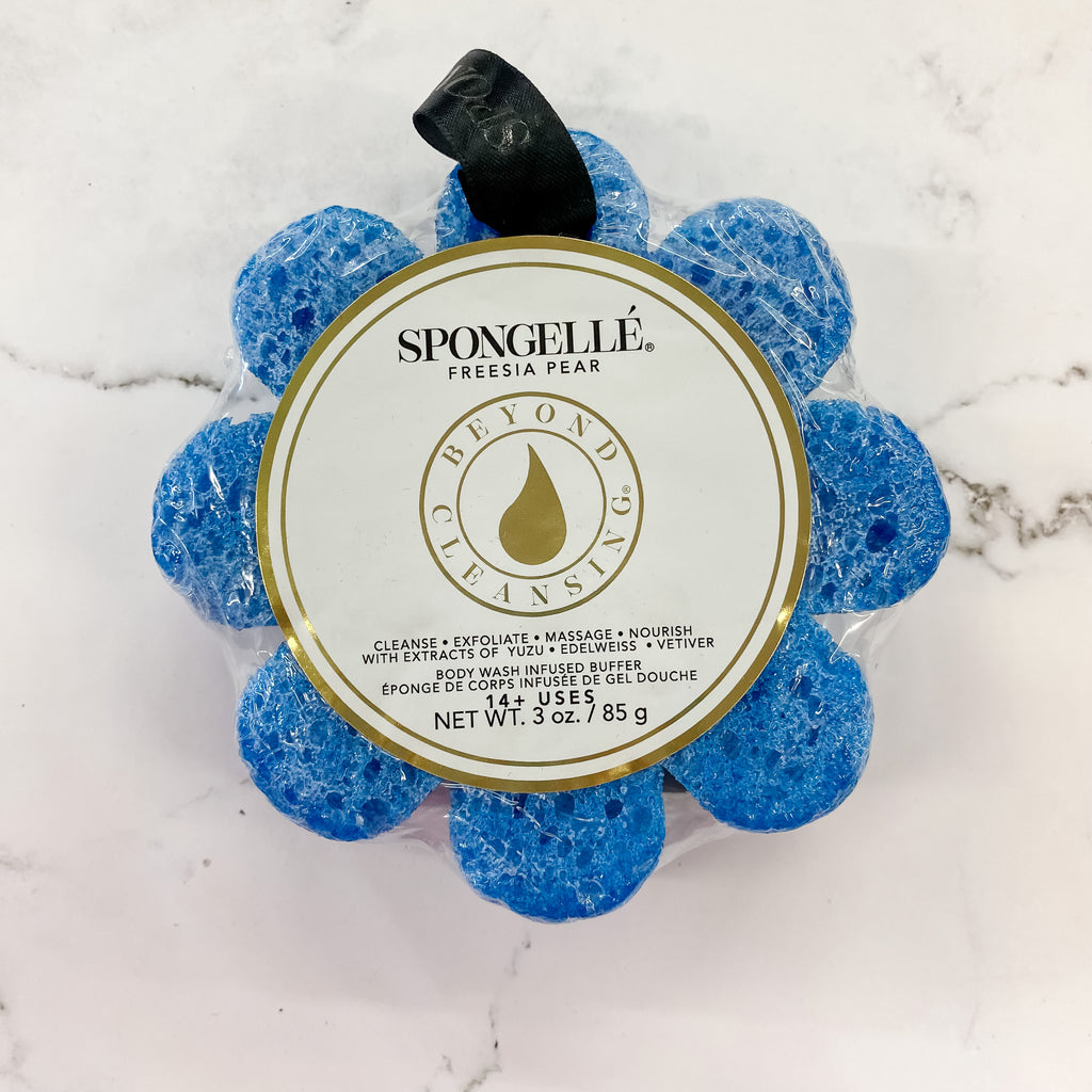 Spongelle Wild Flower Bath Sponge: Freesia Pear - Lyla's: Clothing, Decor & More - Plano Boutique