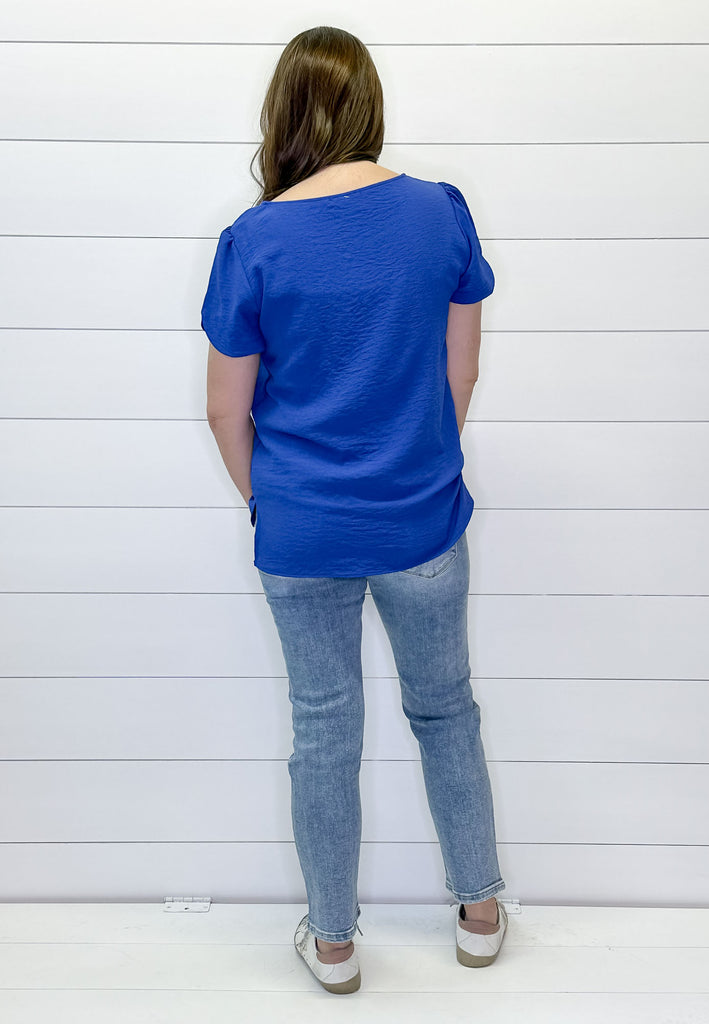 Wonder About You Royal Top - Lyla's: Clothing, Decor & More - Plano Boutique