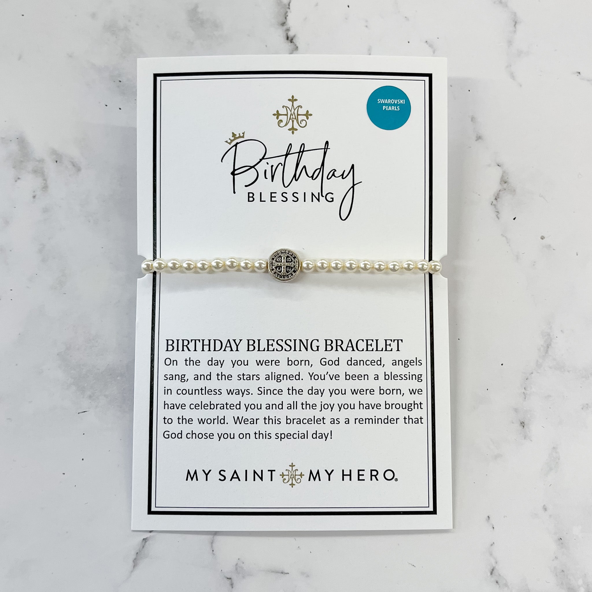 Pearl Birthday Blessing Bracelet - Silver by My Saint My Hero – Lyla\'s:  Clothing & Gifts