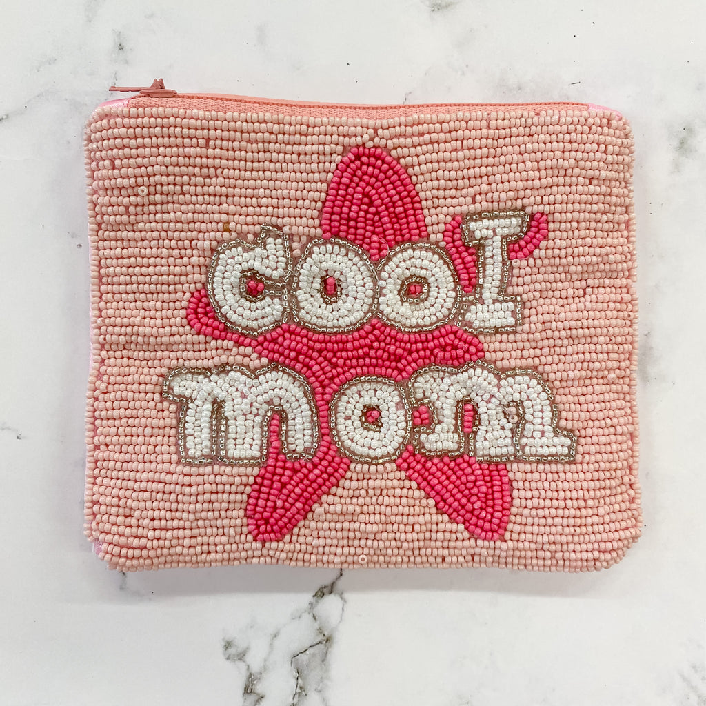 Cool Mom Beaded Coin Purse - Lyla's: Clothing, Decor & More - Plano Boutique