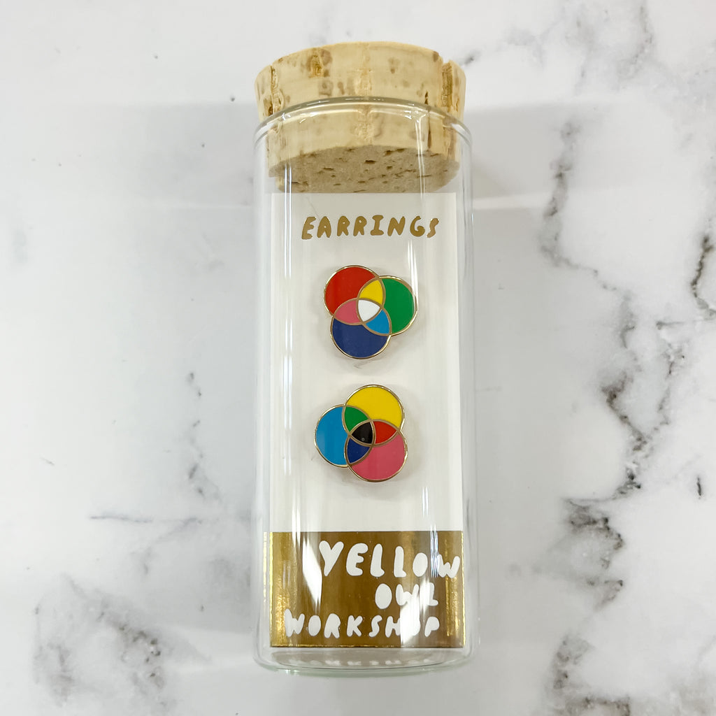 RGB & CMYK Earrings by Yellow Owl Workshop - Lyla's: Clothing, Decor & More - Plano Boutique
