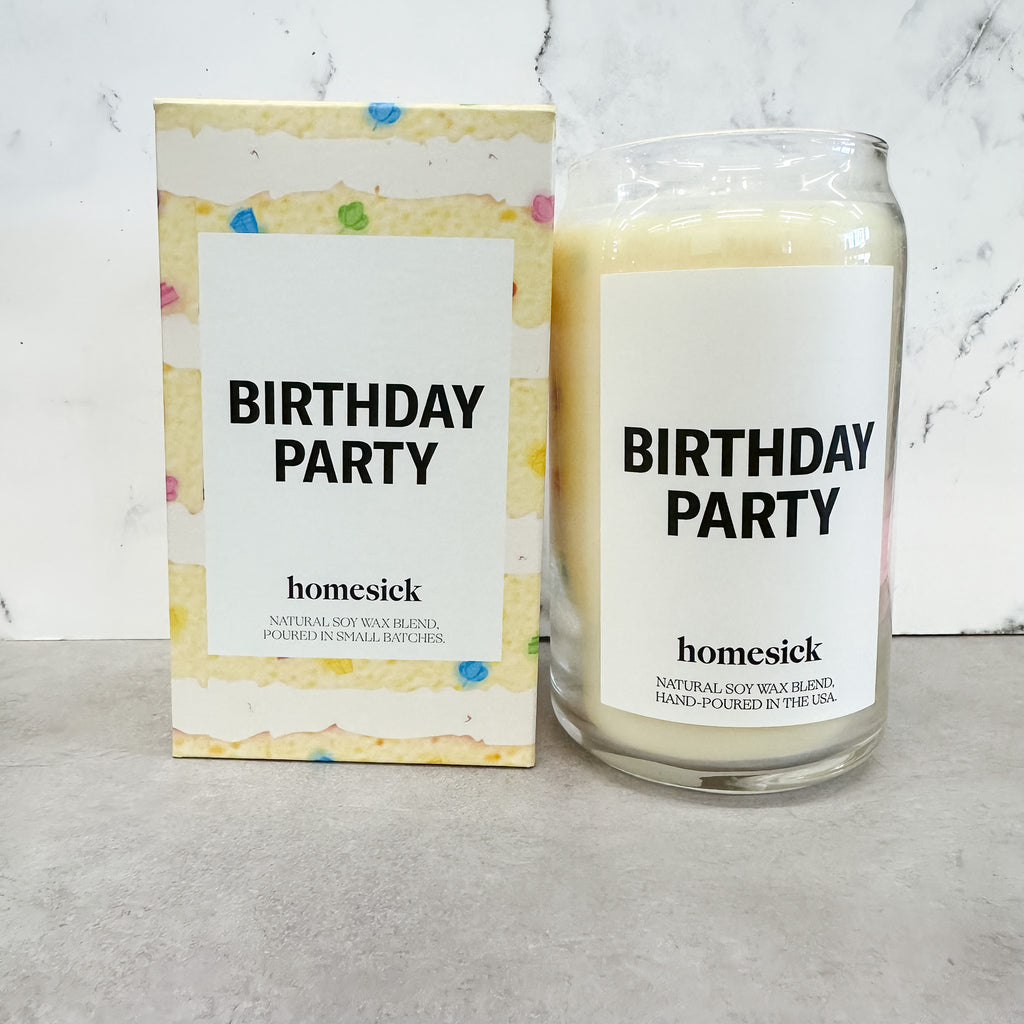 Homesick Birthday Party Candle - Lyla's: Clothing, Decor & More - Plano Boutique