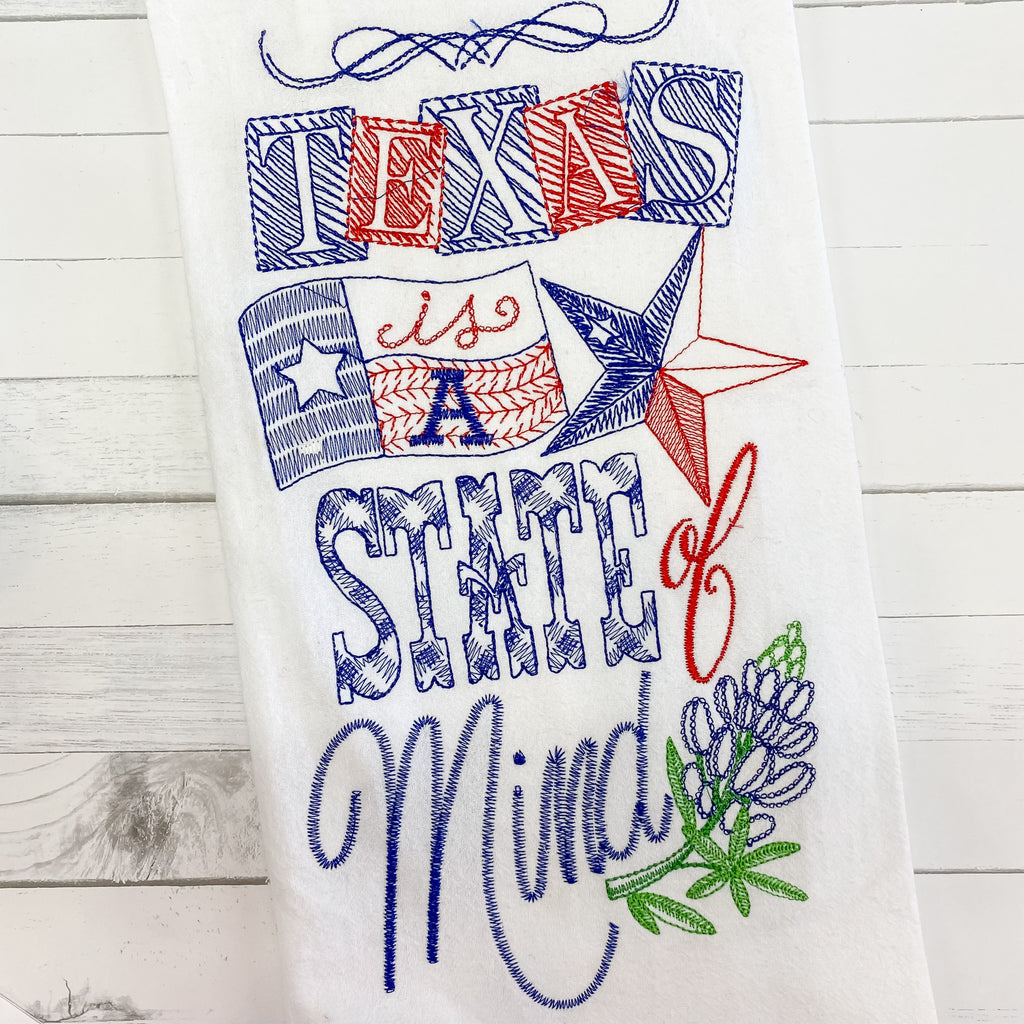 Texas Tea Towel: Texas Is A State of Mind - Lyla's: Clothing, Decor & More - Plano Boutique
