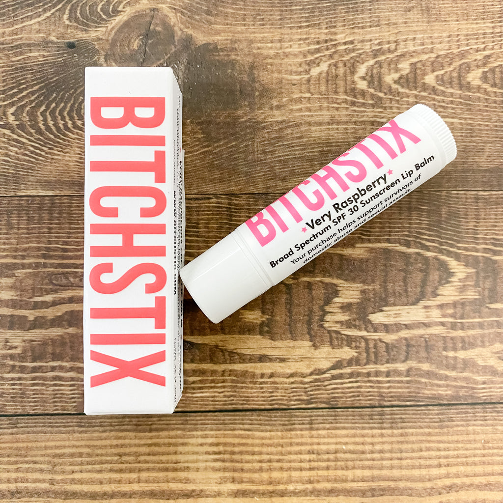 Very Raspberry SPF30 Lip Balm - Bitchstix - Lyla's: Clothing, Decor & More - Plano Boutique