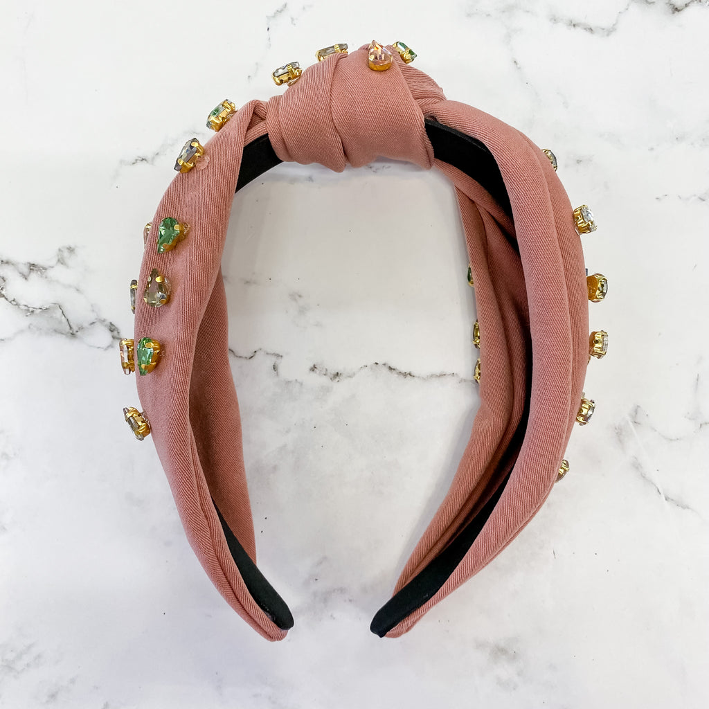 Mauve Colorful Stone Headband - Lyla's: Clothing, Decor & More - Plano Boutique