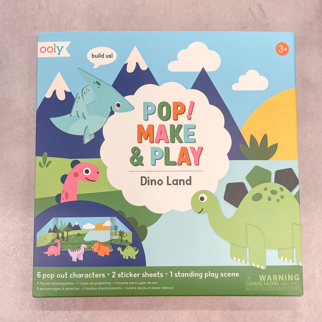 Pop! Make & Play Dino Land Activity Scene by OOLY - Lyla's: Clothing, Decor & More - Plano Boutique