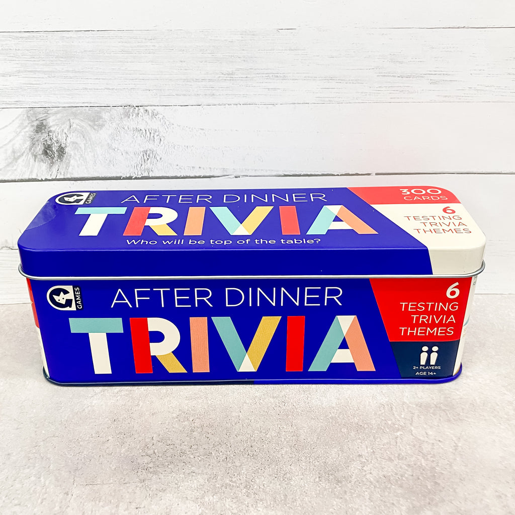 After Dinner Trivia Tin  by Ginger Fox - Lyla's: Clothing, Decor & More - Plano Boutique