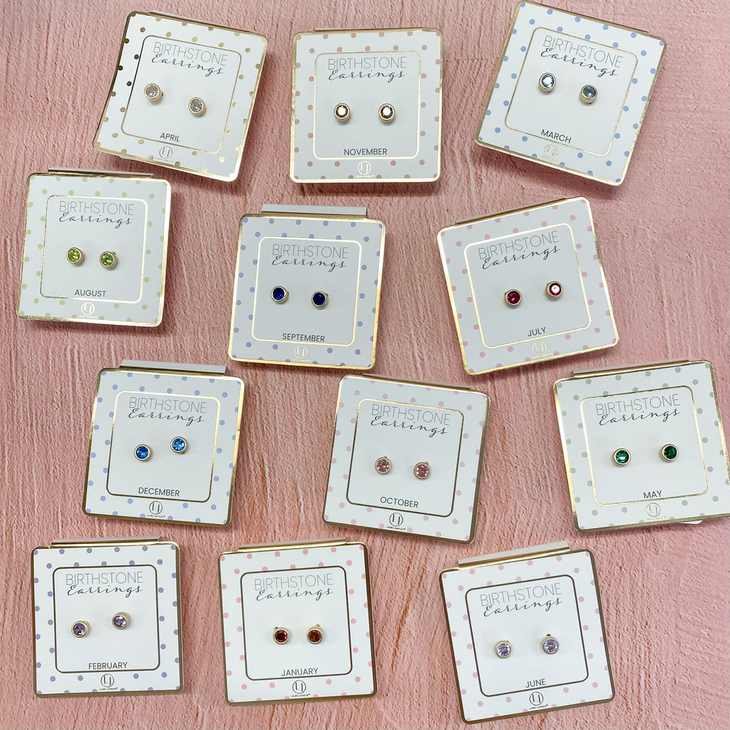 Birthstone Earrings - Lyla's: Clothing, Decor & More - Plano Boutique