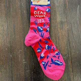 Dear Wine, Yes Ladies Socks - Lyla's: Clothing, Decor & More - Plano Boutique