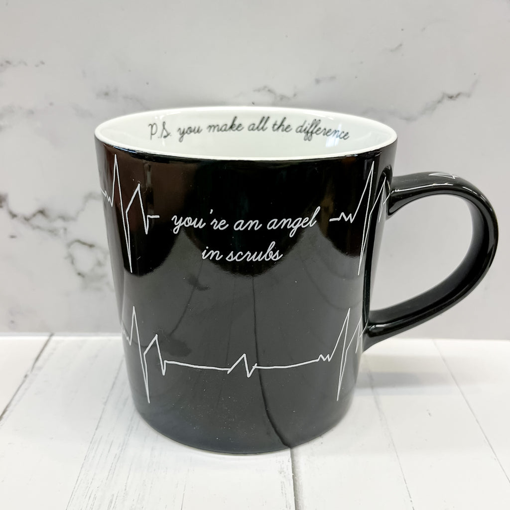 You're An Angel In Scrubs Coffee Mug - Lyla's: Clothing, Decor & More - Plano Boutique