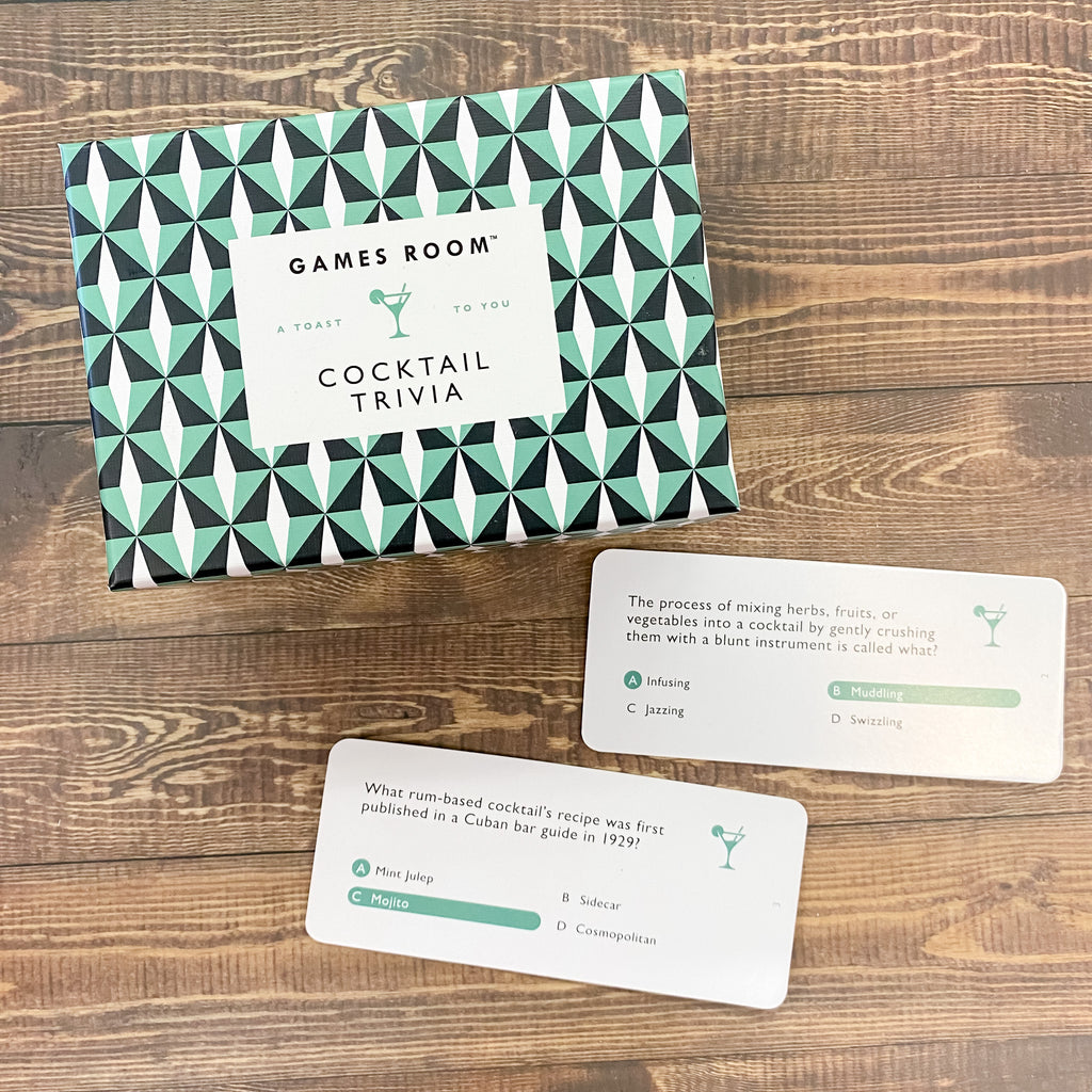Cocktail Trivia Quiz Trivia Card Game - Lyla's: Clothing, Decor & More - Plano Boutique