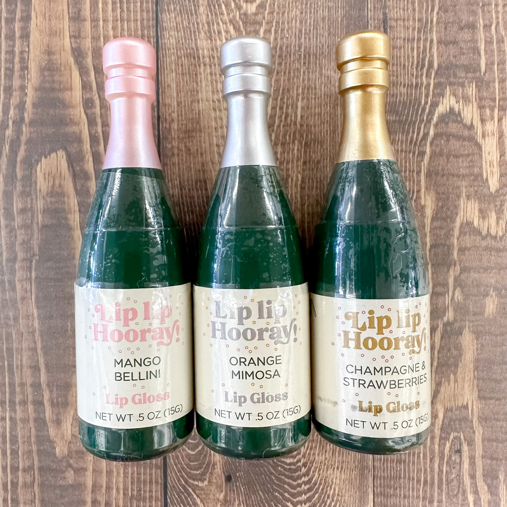 Lip Lip Hooray Champagne Bottle Lip Gloss - Lyla's: Clothing, Decor & More - Plano Boutique
