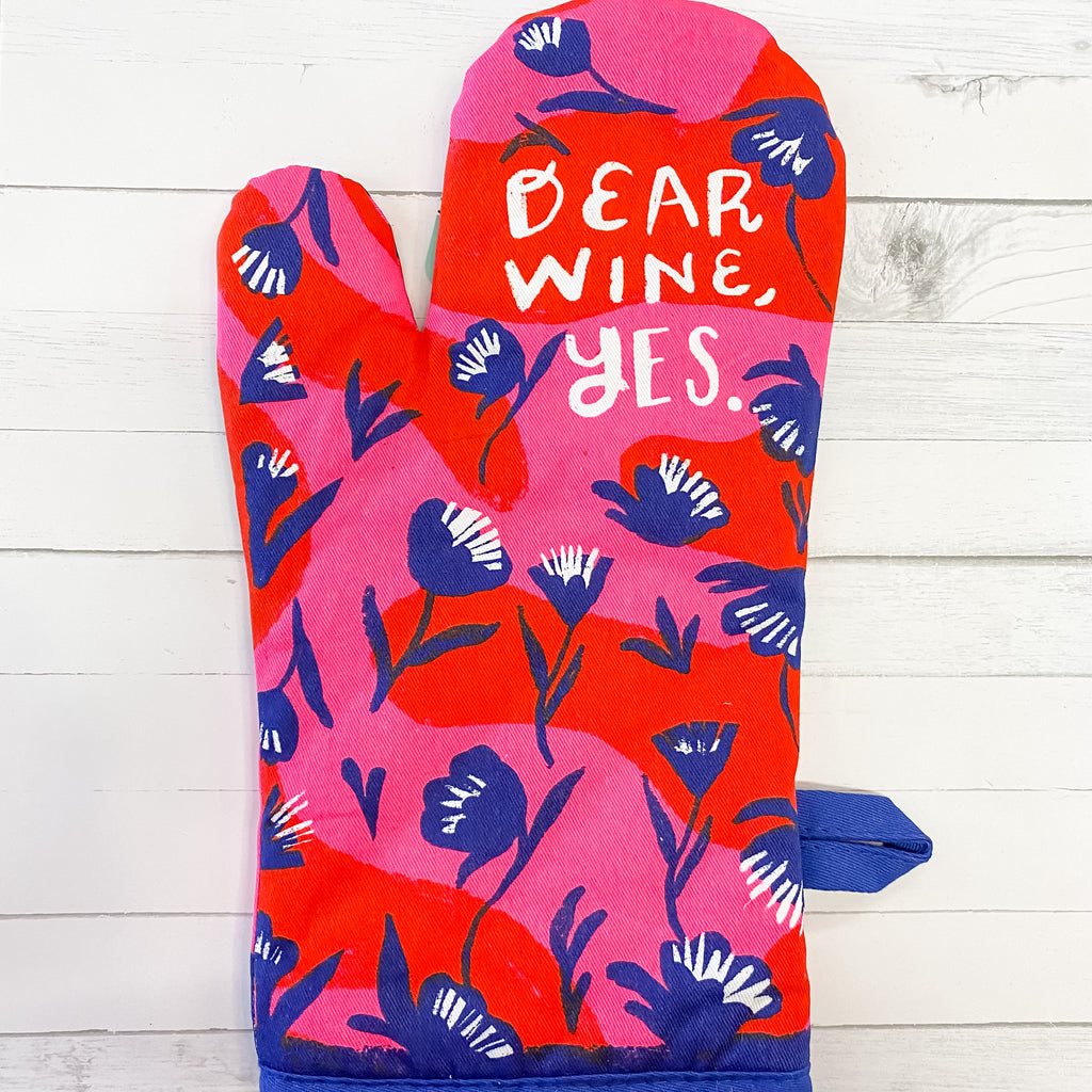 Dear Wine, Yes Oven Mitt - Lyla's: Clothing, Decor & More - Plano Boutique