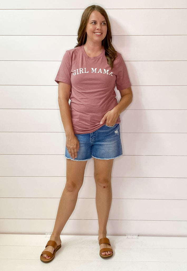 Girl Mama Heather Mauve Top - Lyla's: Clothing, Decor & More - Plano Boutique