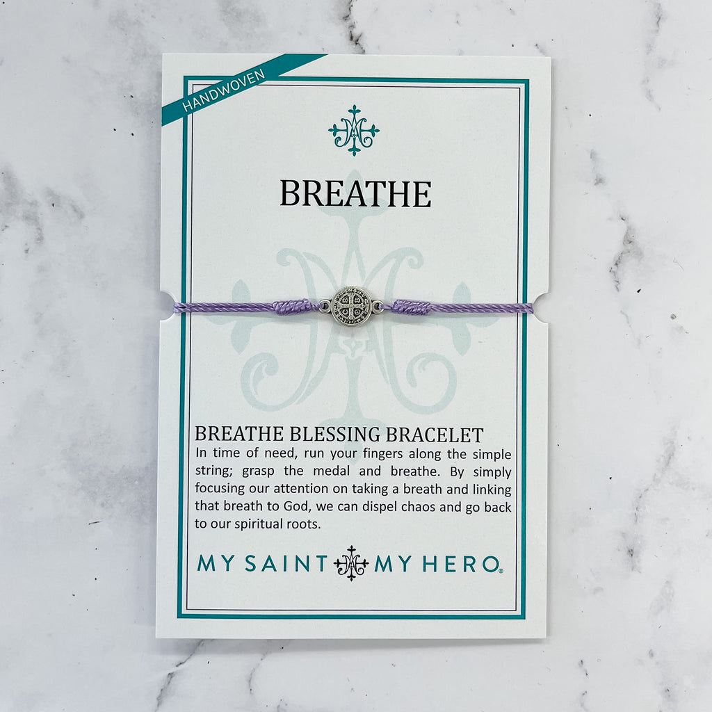 Breathe Blessing Bracelet Purple - My Saint My Hero - Lyla's: Clothing, Decor & More - Plano Boutique