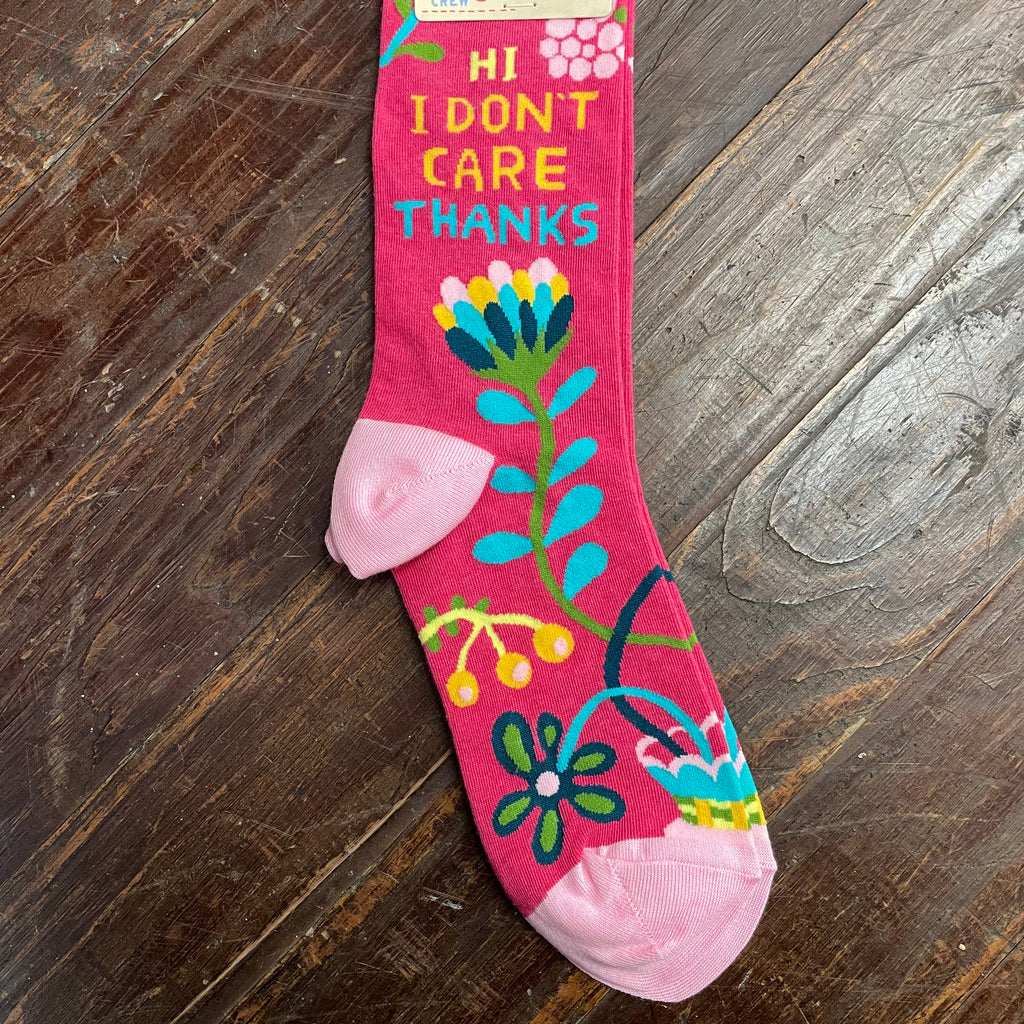Hi. I Don't Care, Thanks Ladies Socks - Lyla's: Clothing, Decor & More - Plano Boutique