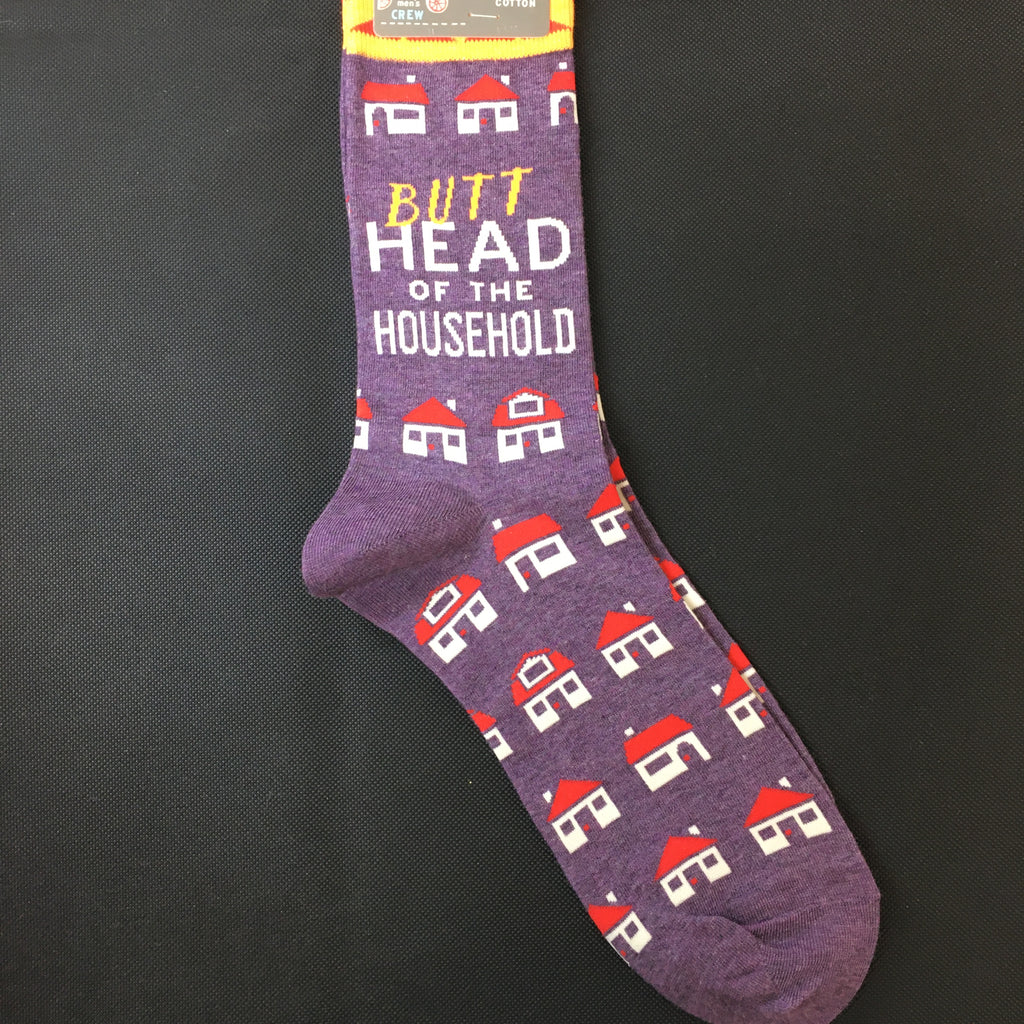 Butt Head of the Household Mens Socks - Lyla's: Clothing, Decor & More - Plano Boutique
