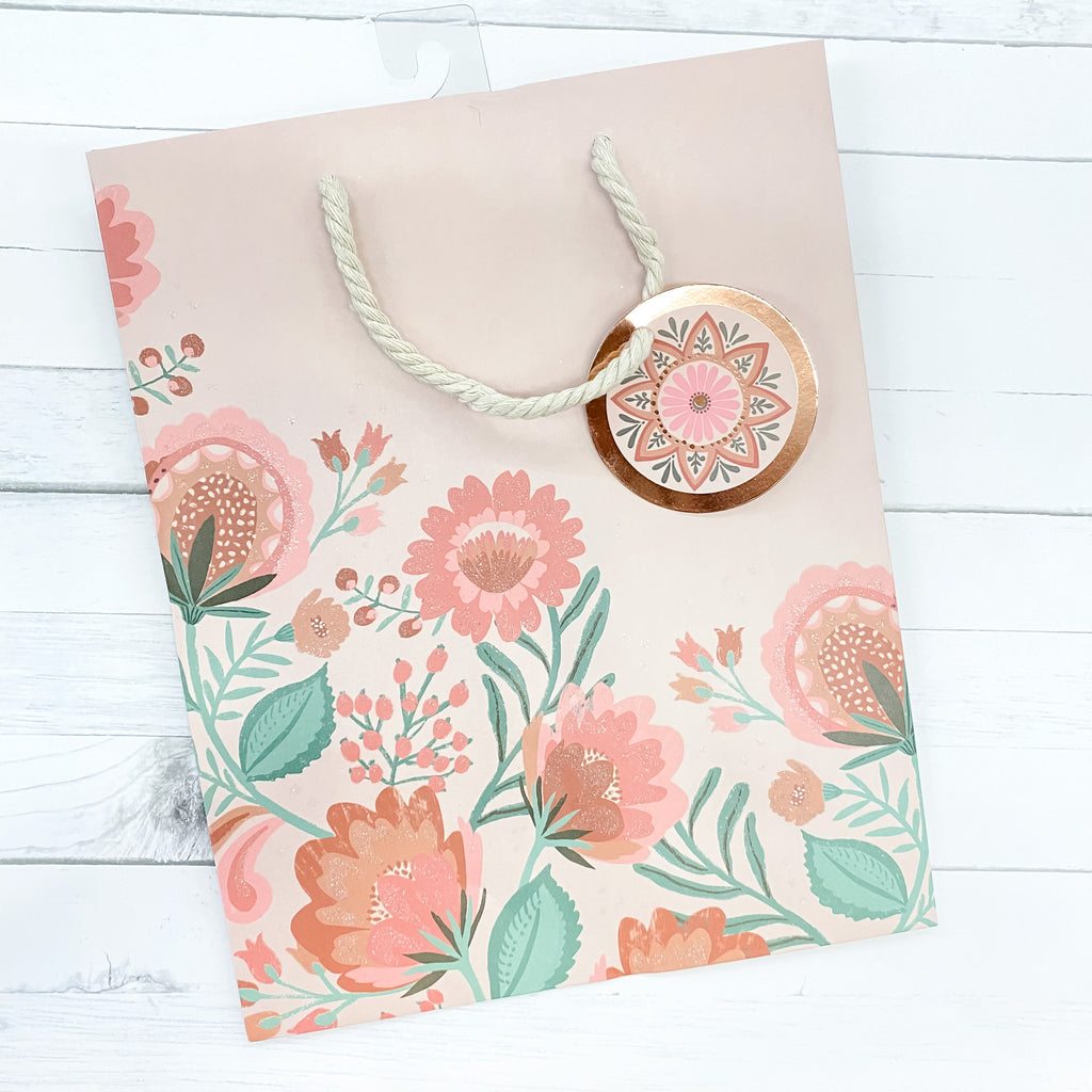 Bohemian Blossom Gift Bag - Medium - Lyla's: Clothing, Decor & More - Plano Boutique