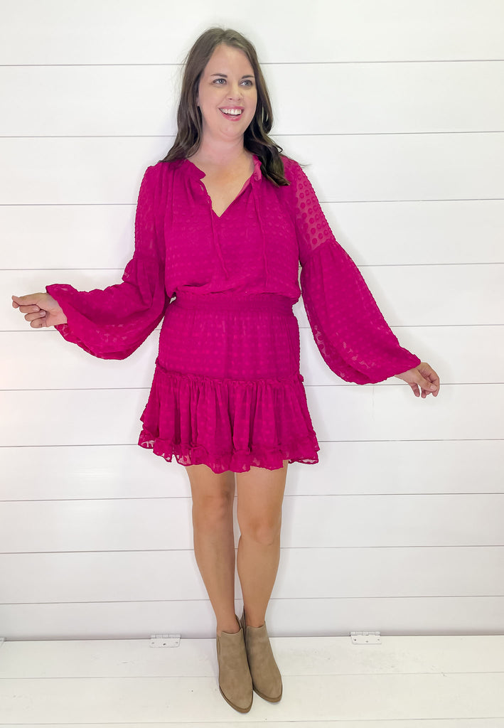 Buddylove Zozo Long Sleeve Dress - Pink Lady - Lyla's: Clothing, Decor & More - Plano Boutique
