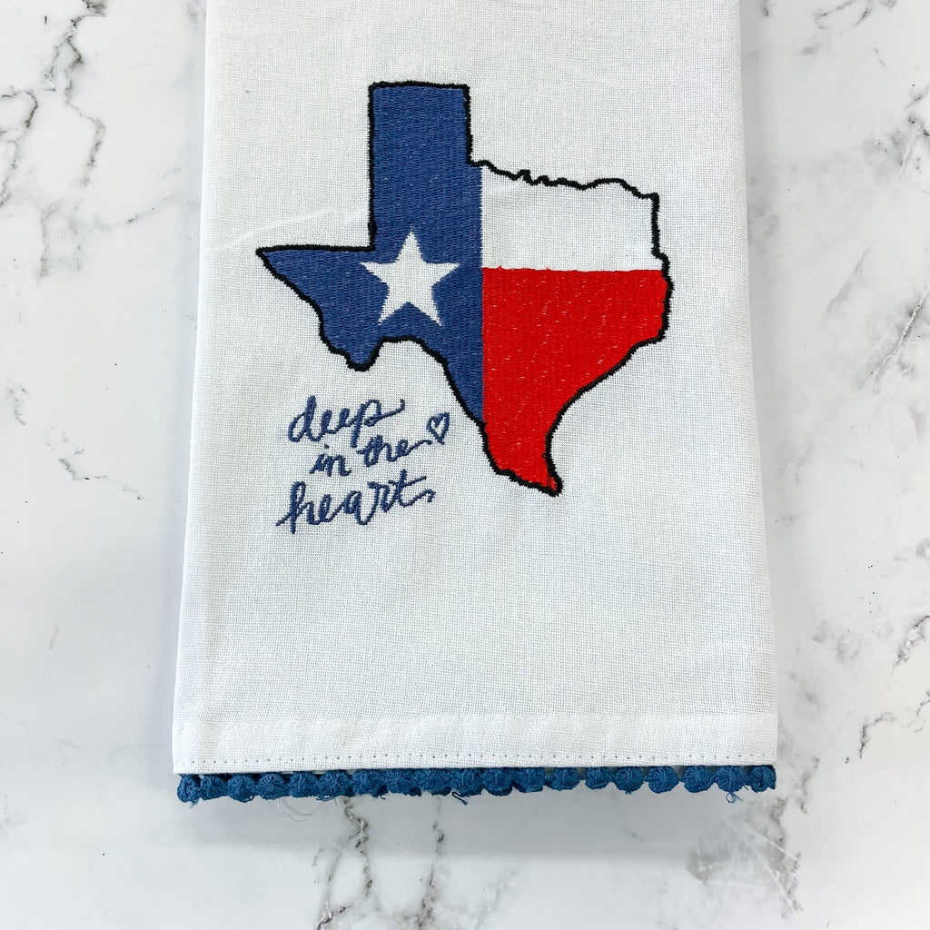 Deep in the Heart of Texas Tea Towel - Lyla's: Clothing, Decor & More - Plano Boutique