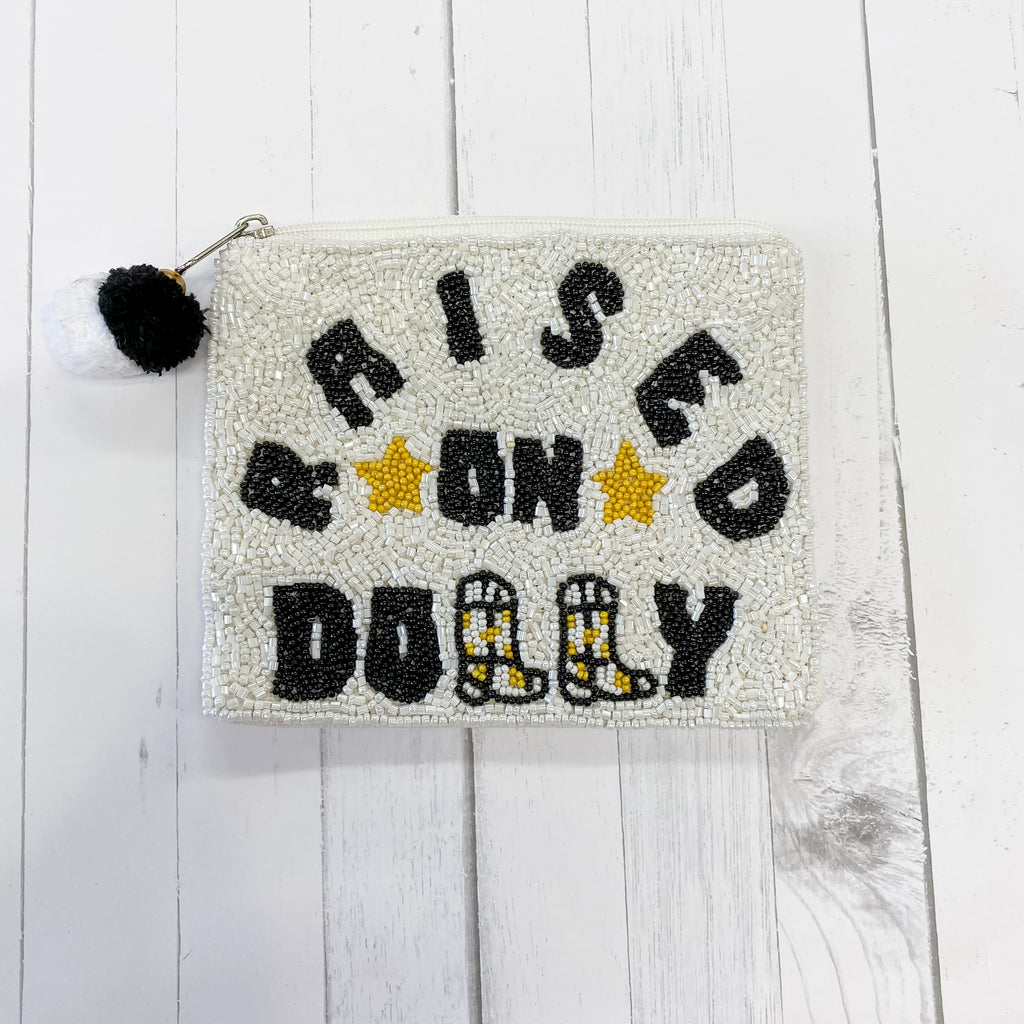 Raised on Dolly White Beaded Bag - Lyla's: Clothing, Decor & More - Plano Boutique