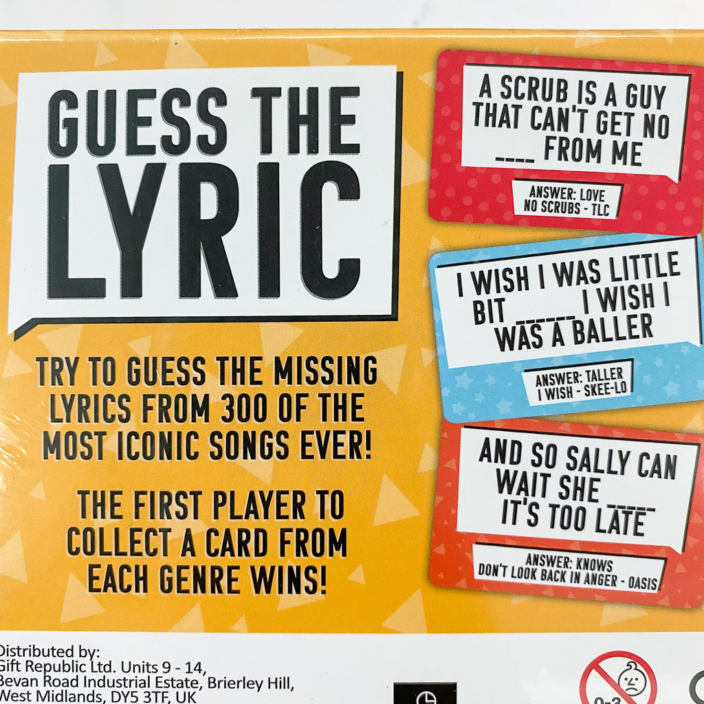 Guess the Lyric Game - Lyla's: Clothing, Decor & More - Plano Boutique
