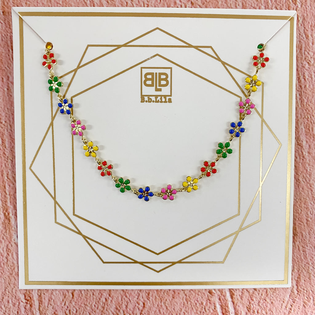 B.B. Lila - Girls in Gardens Flower Necklace - Lyla's: Clothing, Decor & More - Plano Boutique