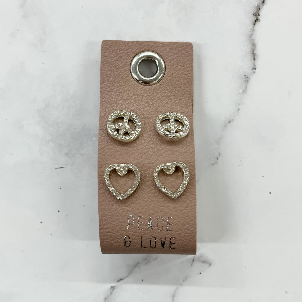 Peace & Love Earring Set - Lyla's: Clothing, Decor & More - Plano Boutique
