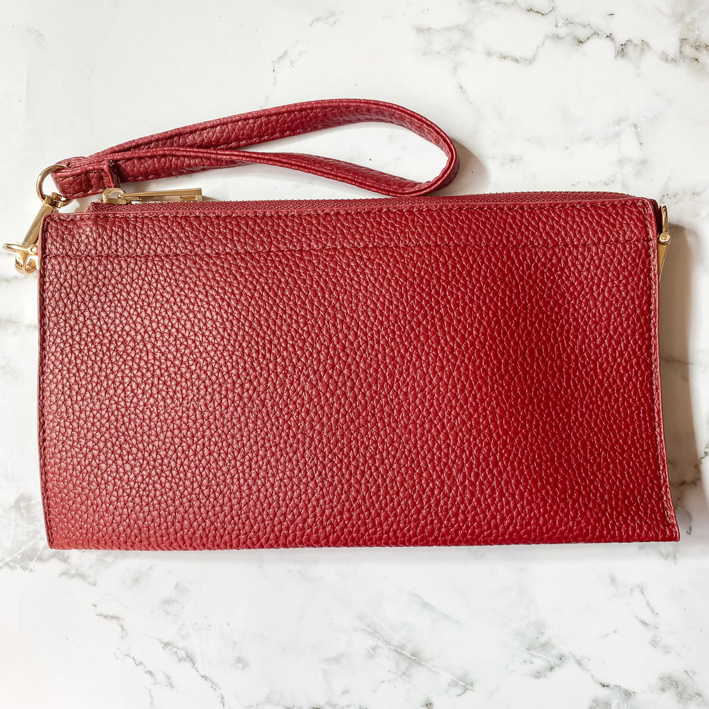 Deep Red Handbag - Lyla's: Clothing, Decor & More - Plano Boutique