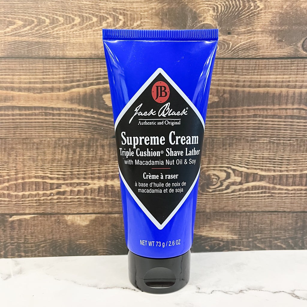 Jack Black - Supreme Cream Triple Cushion® Shave Lather 2.6 oz - Lyla's: Clothing, Decor & More - Plano Boutique