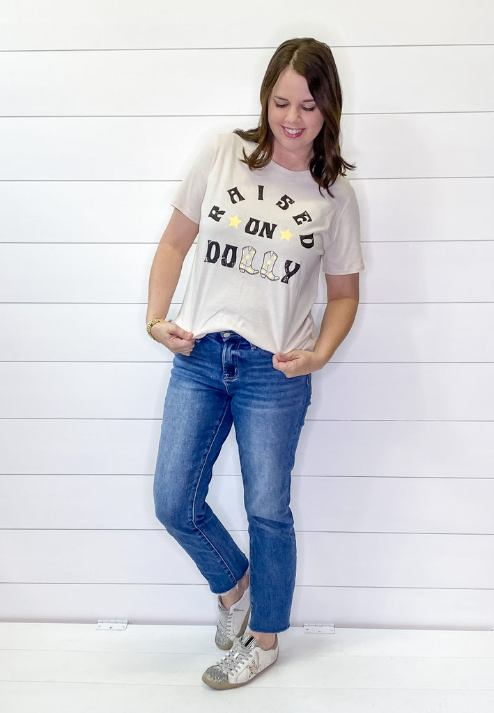 Raised on Dolly Sand Top - Lyla's: Clothing, Decor & More - Plano Boutique
