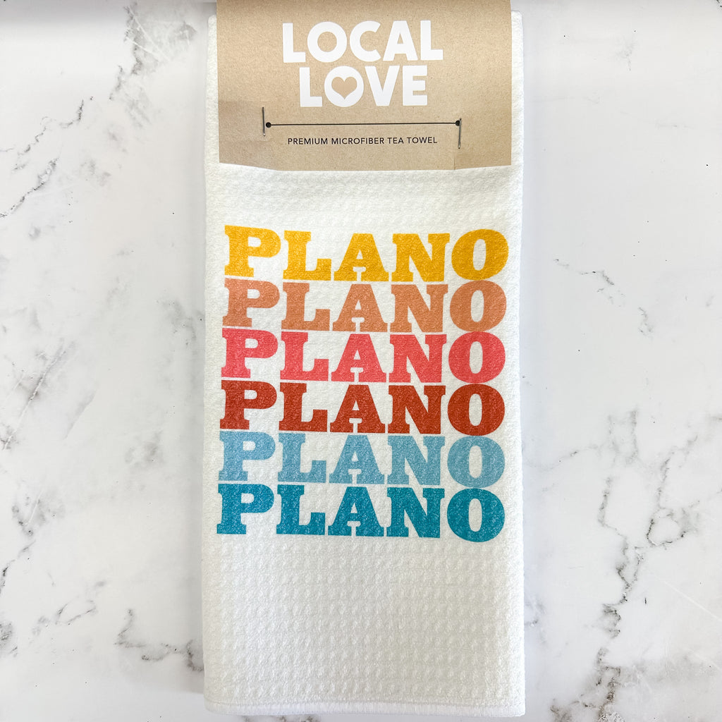 Plano Plano Plano Tea Towel - Lyla's: Clothing, Decor & More - Plano Boutique
