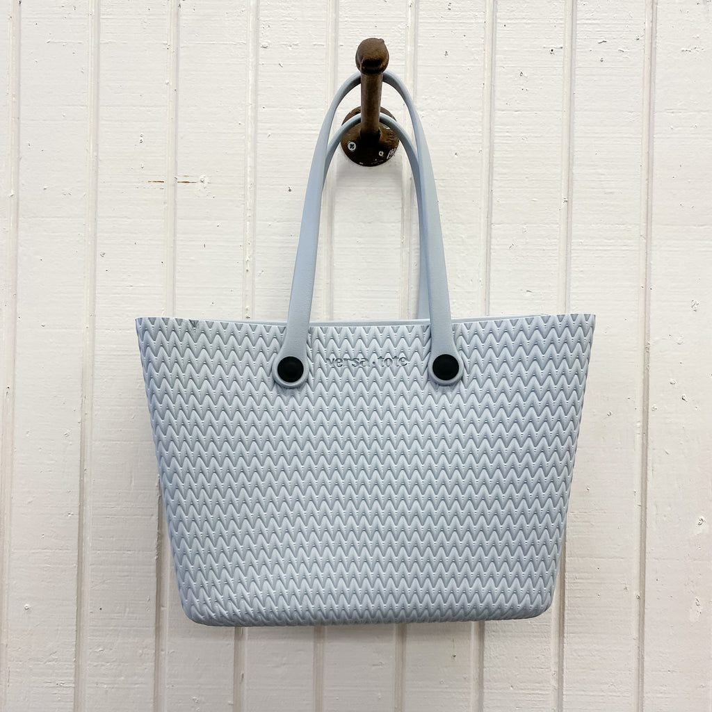 Carrie All Textured Versa Tote Grey - Lyla's: Clothing, Decor & More - Plano Boutique