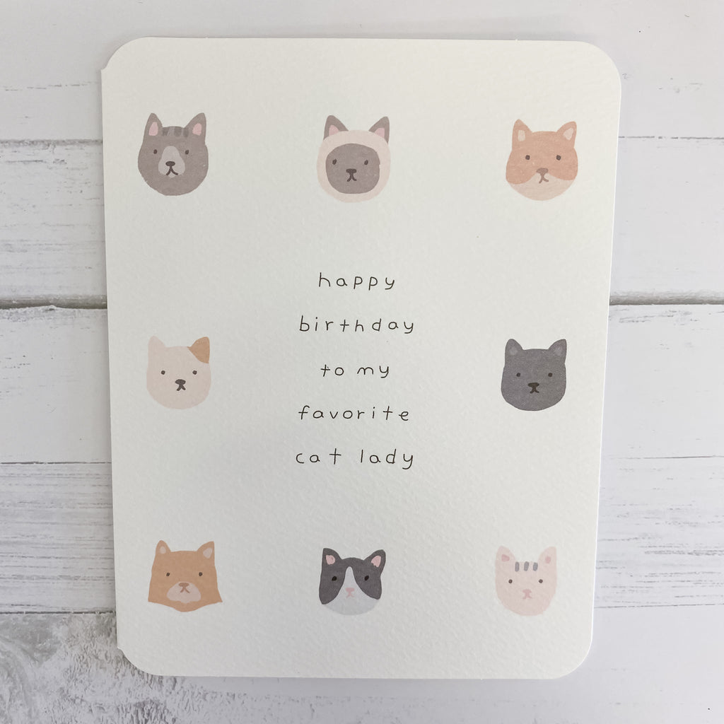Happy Birthday to my favorite Cat lady Card - Lyla's: Clothing, Decor & More - Plano Boutique