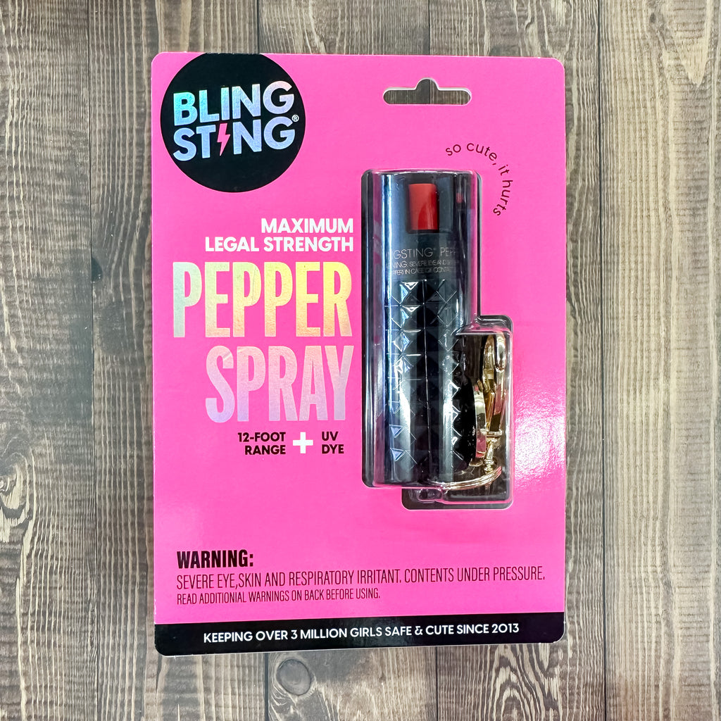 Black Studded Pepper Spray - Lyla's: Clothing, Decor & More - Plano Boutique