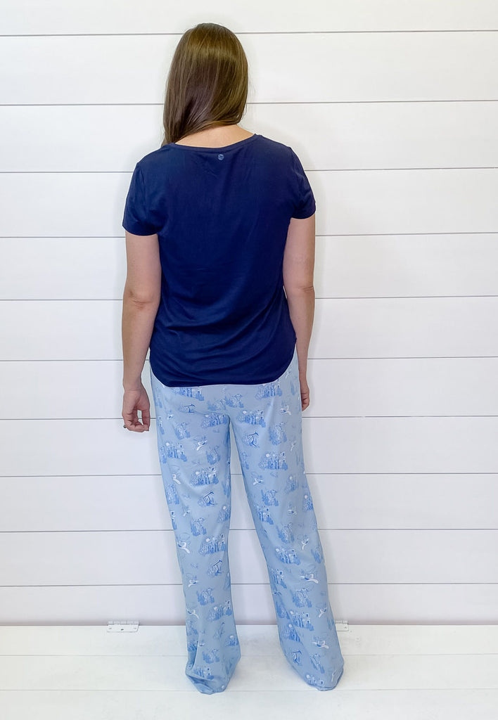 Texas Toile Sky Blue Pajama Pants - Lyla's: Clothing, Decor & More - Plano Boutique