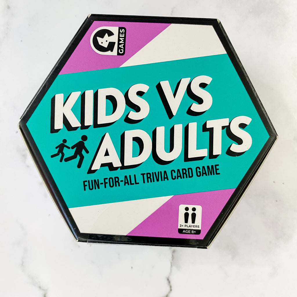 Kids vs Adults Trivia Game by Ginger Fox - Lyla's: Clothing, Decor & More - Plano Boutique