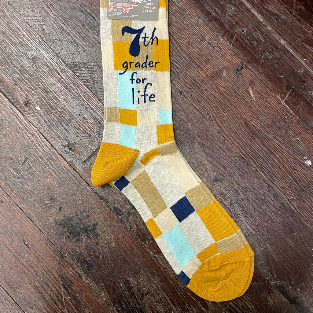 7th Grader For Life Mens Socks - Lyla's: Clothing, Decor & More - Plano Boutique