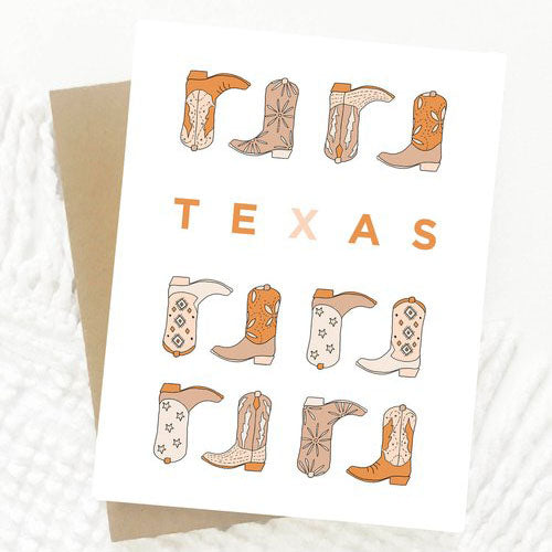 Texas Boots Card - Lyla's: Clothing, Decor & More - Plano Boutique