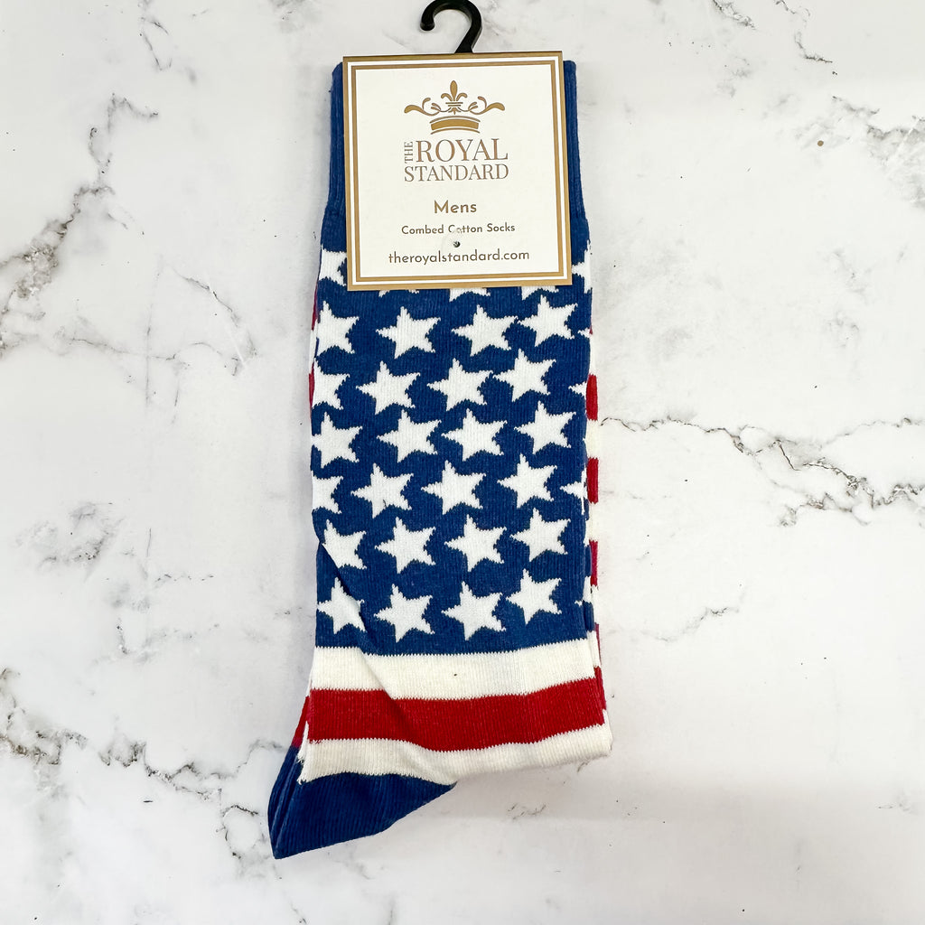 American Flag Mens Socks - Lyla's: Clothing, Decor & More - Plano Boutique