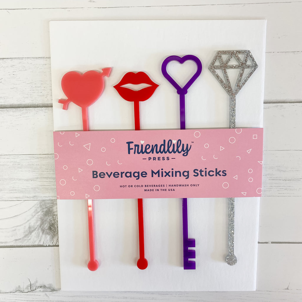 Valentines Day Drink Stirrer by Friendlily Press - Lyla's: Clothing, Decor & More - Plano Boutique