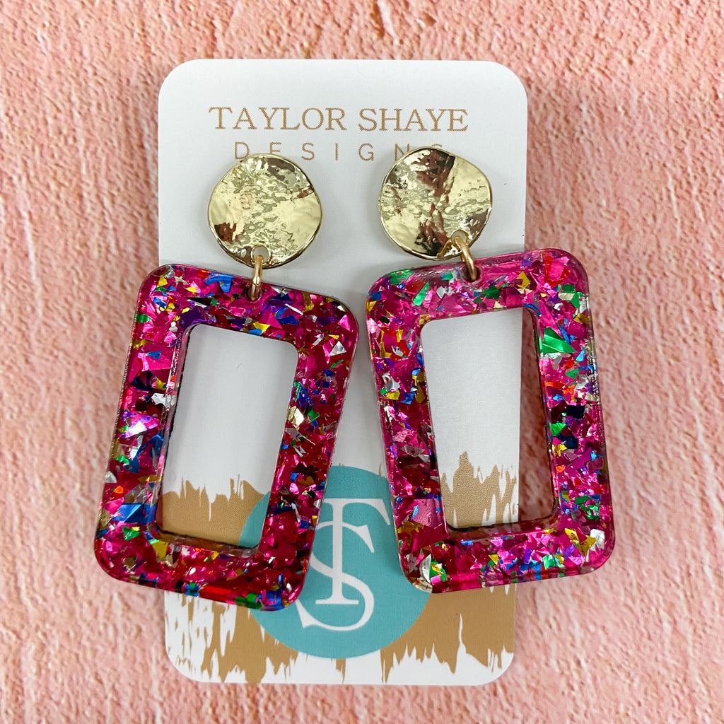 Unicorn Acrylic Rectangle Drops by Taylor Shaye - Lyla's: Clothing, Decor & More - Plano Boutique