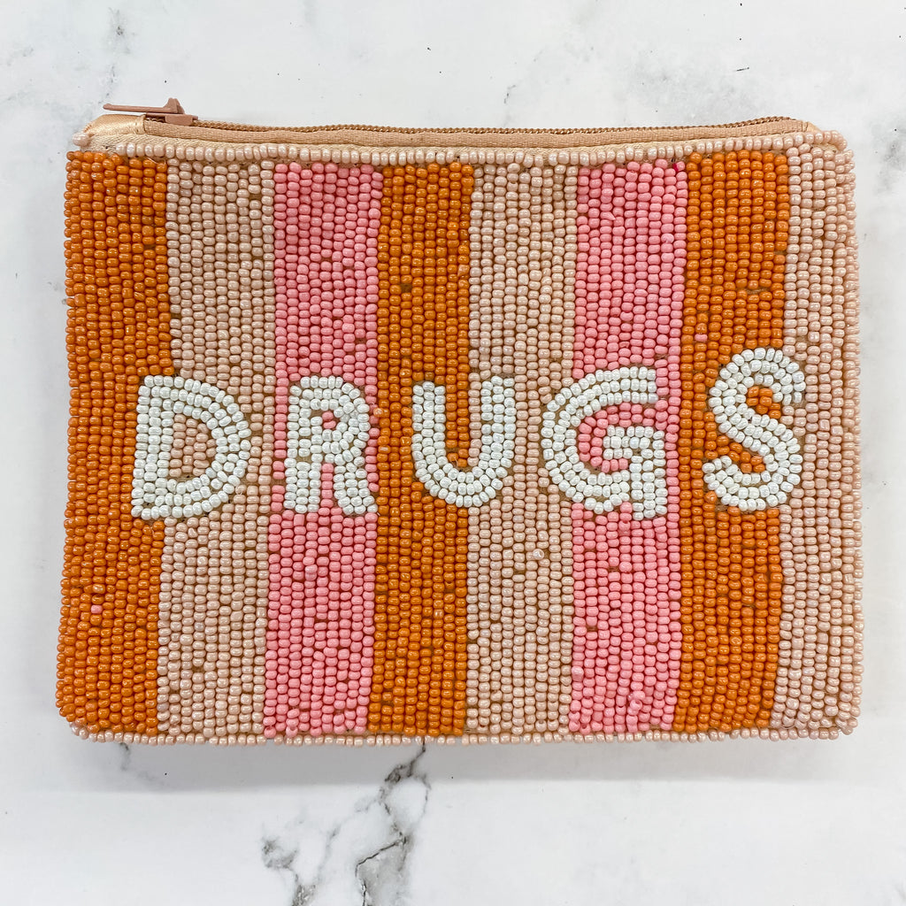 Drugs Beaded Coin Purse - Lyla's: Clothing, Decor & More - Plano Boutique